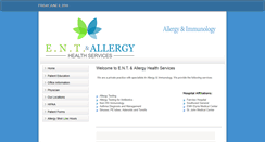 Desktop Screenshot of entallergyhealth.com