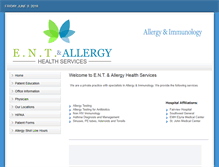 Tablet Screenshot of entallergyhealth.com